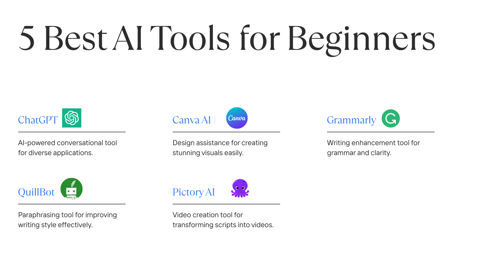 5 Best AI Tools for Beginners