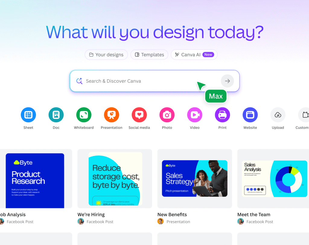 Canva AI design tool for beginners